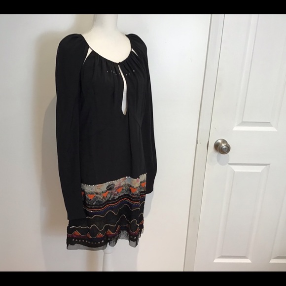 CHLOE SILK EMBELLISHED LACE BEADS DRESS NWT SZ 12 - Picture 4 of 16